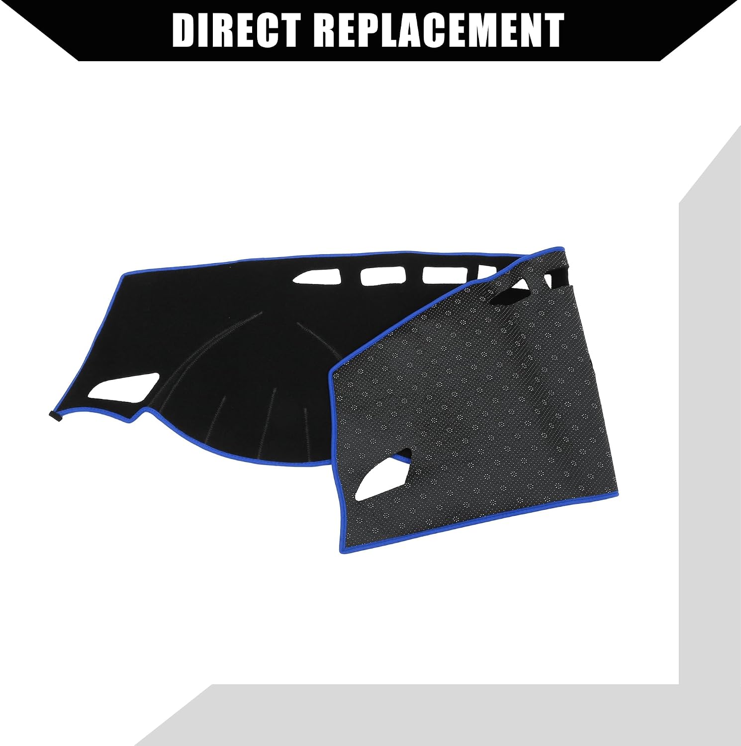 Dash Cover for Audi Q3 2012-2018 / Center Console Dashboard Cover/Non-Slip/Polyester / 1 Pcs Black Blue