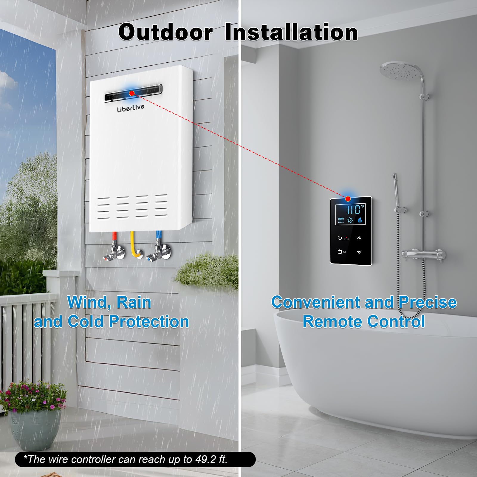 Outdoor Tankless Water Heater - Instant Hot Water -5