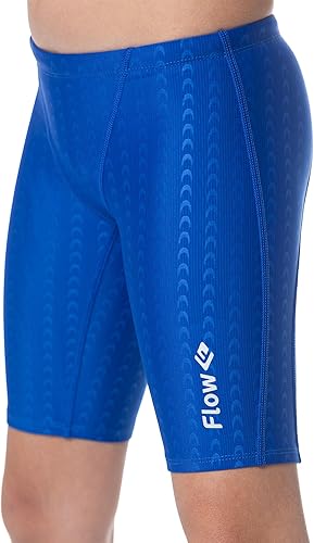 Miniatura 4 de Flow Accelerate Swim Jammers - Pantalones cortos de natación talla 21 a 32 para niños en negro, azul marino y azul, Negro, 21