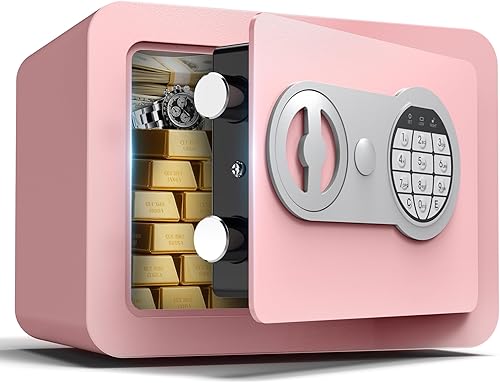 Miniatura 11 de Pequeñas cajas fuertes para el hogar, caja fuerte pequeña con ranura para monedas, cajas fuertes personales para dinero en efectivo y documentos,