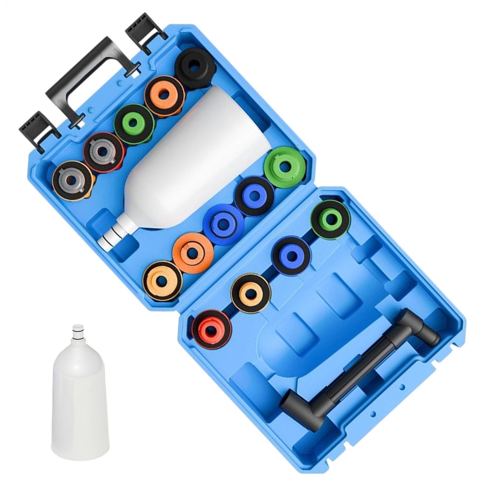 Embudo Para Auto 16 piezas juego de embudo con purga flexible, llenador y | Kit De Embudo Purgador Del Radiador Para de enfriamiento del motor vehículos camiones SUV y autocaravanas