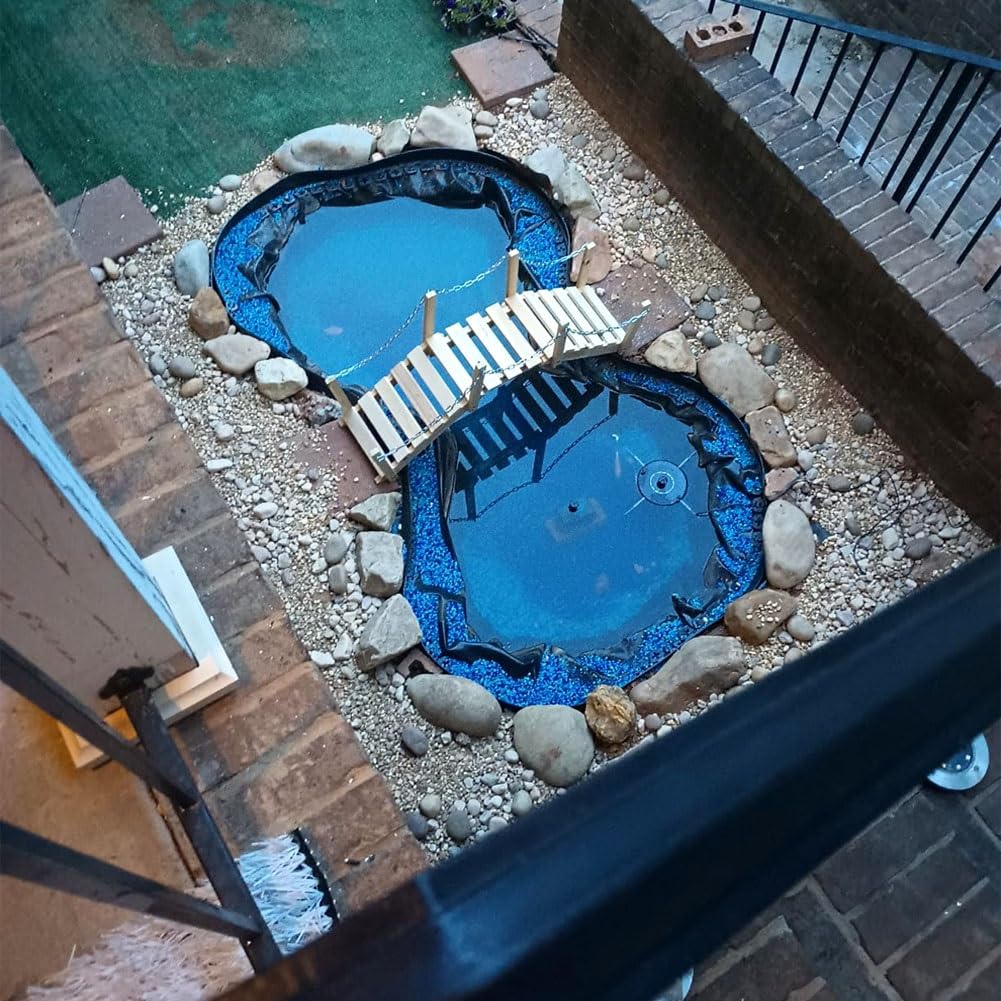 Rivestimento flessibile per laghetto da giardino, resistente agli strappi, con sottofondo, ideale per giochi d'acqua fai da te, torrenti a cascata e laghetto per pesci, durevole e facile da installare