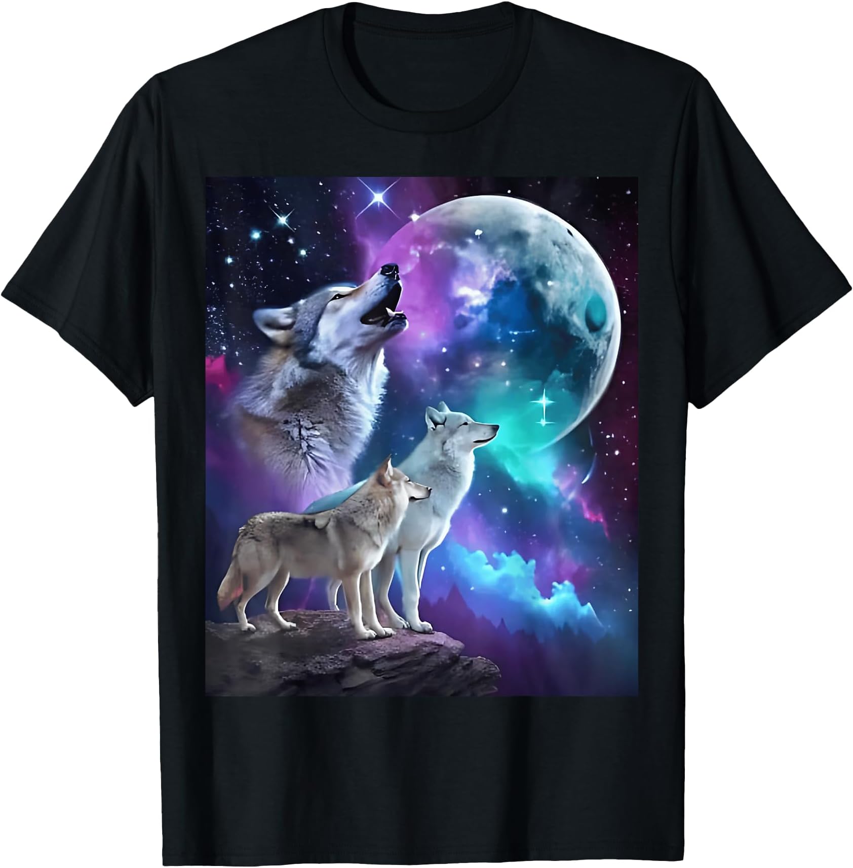 Funny Humorous Saying Sarcasm Jokes Quotes Humor 3 Wolf Moon Howling Wolf Head Funny Wolves For Men Women Fun T-Shirt