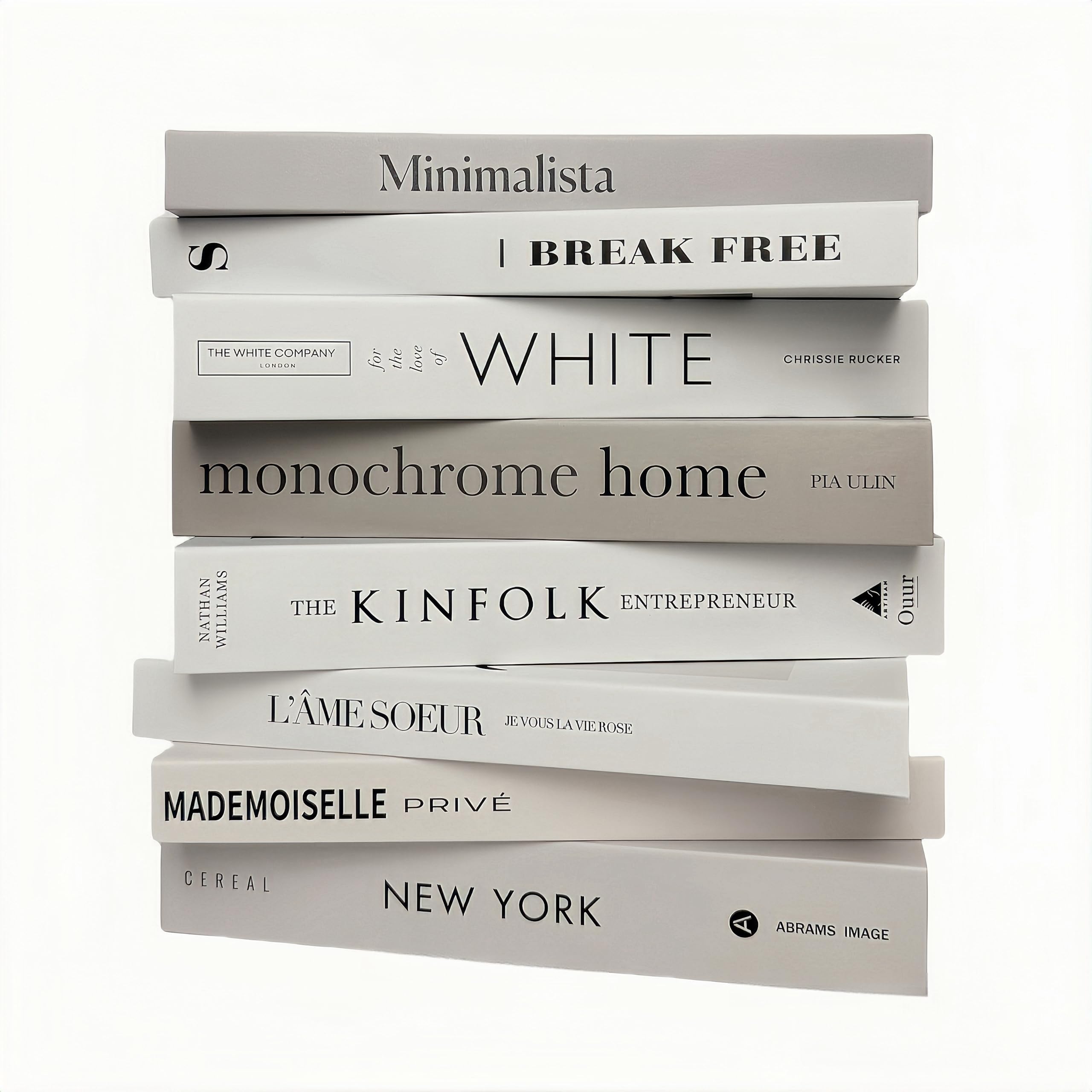 Confezione da 8 libri decorativi | Libri decorativi Ediactcyl per la decorazione della casa | Libri falsi per la decorazione | per la decorazione della libreria del soggiorno