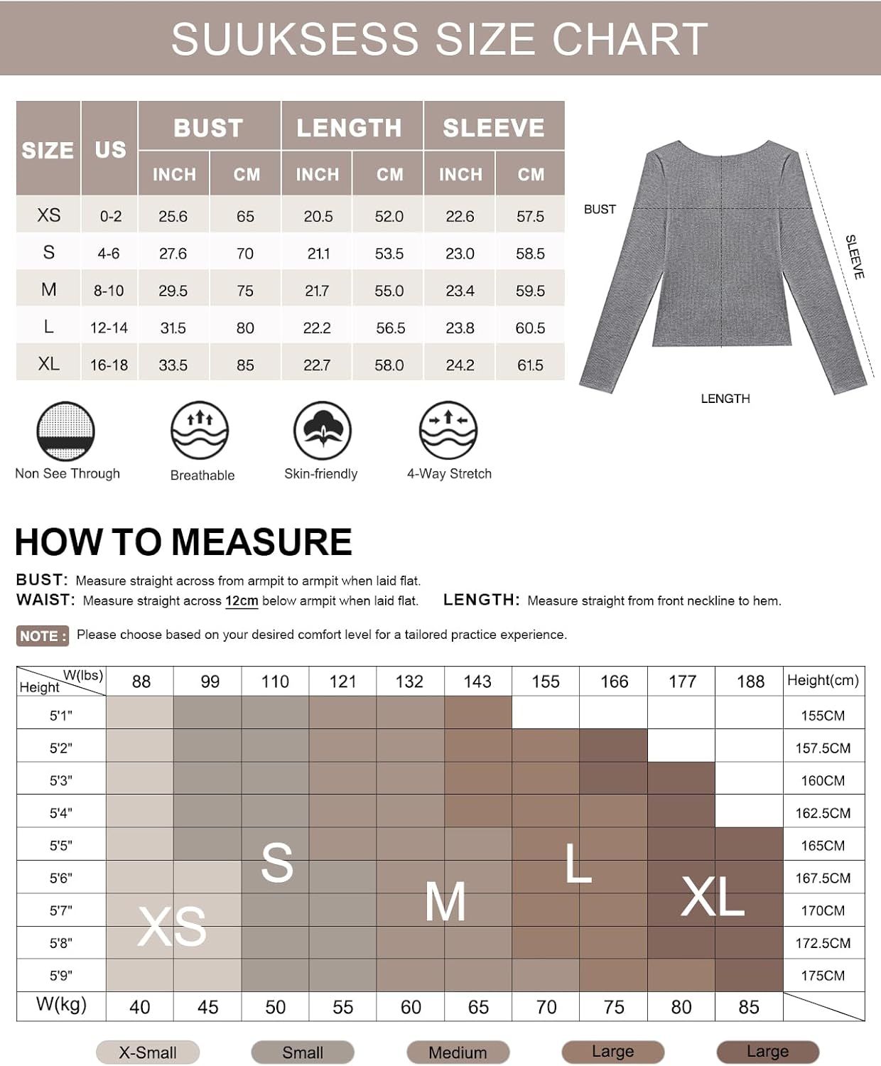 SUUKSESS Women Backless Going Out Tops Padded Modal Basic Long Sleeve Shirts - Image 7