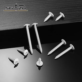#8 x 1 Inch Wood Screw 175Pcs White Alloy Steel Standard Thread Phillips Truss Head Fast Self Tapping