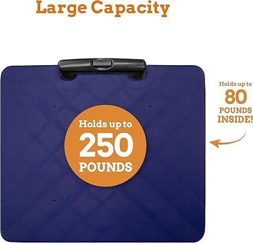 Miniatura 3 de Inspired Living - Carrito utilitario Pack-N-Roll, plegable, ultrafino, 2 ruedas, tapa asiento, hasta 250 libras, mango telescópico, fuerte, para