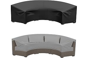 Mrrihand Waterproof Patio Curved Sofa Covers