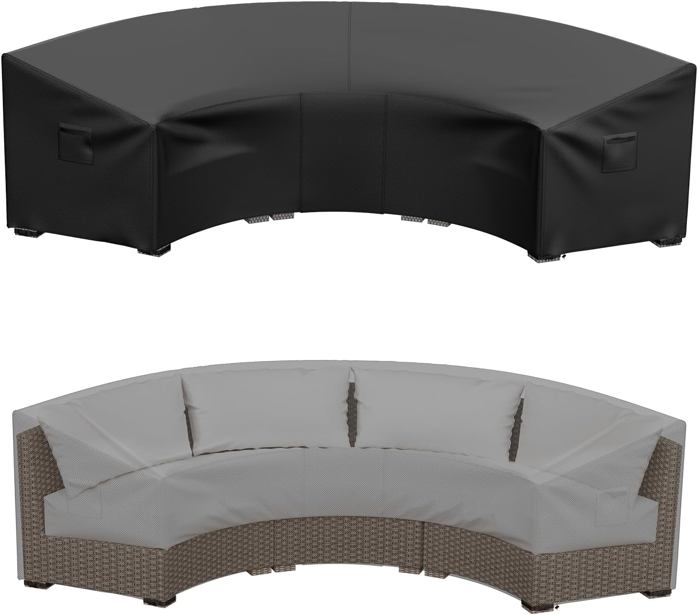 Yolaka Patio Furniture Covers Outdoor Sectional Curved