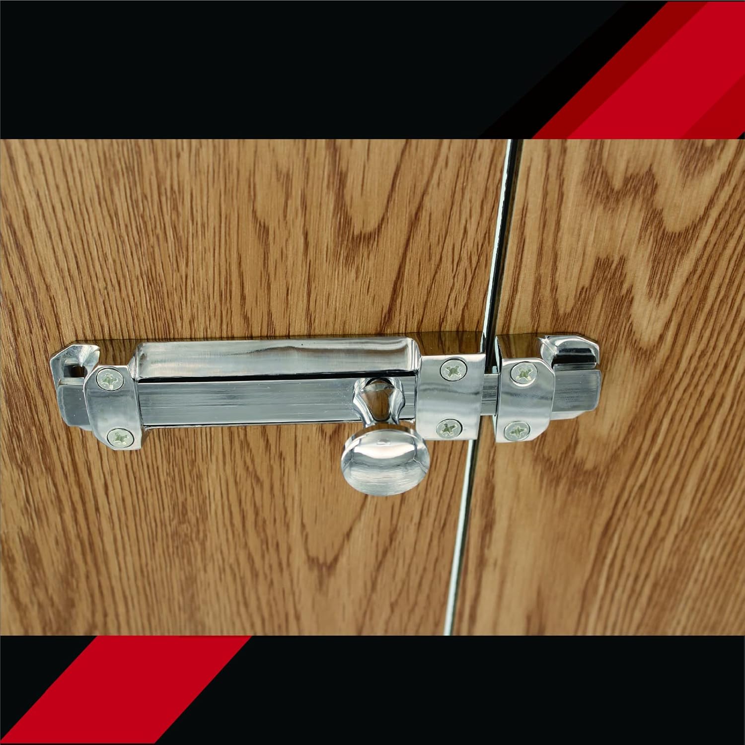 BT001 Brass Bright Chrome 4 Inch Sliding Door Latch Barrel Bolt Cabinet Lock/Pestillo de puerta corrediza de 4 pulgadas de cromo brillante de latón macizo
