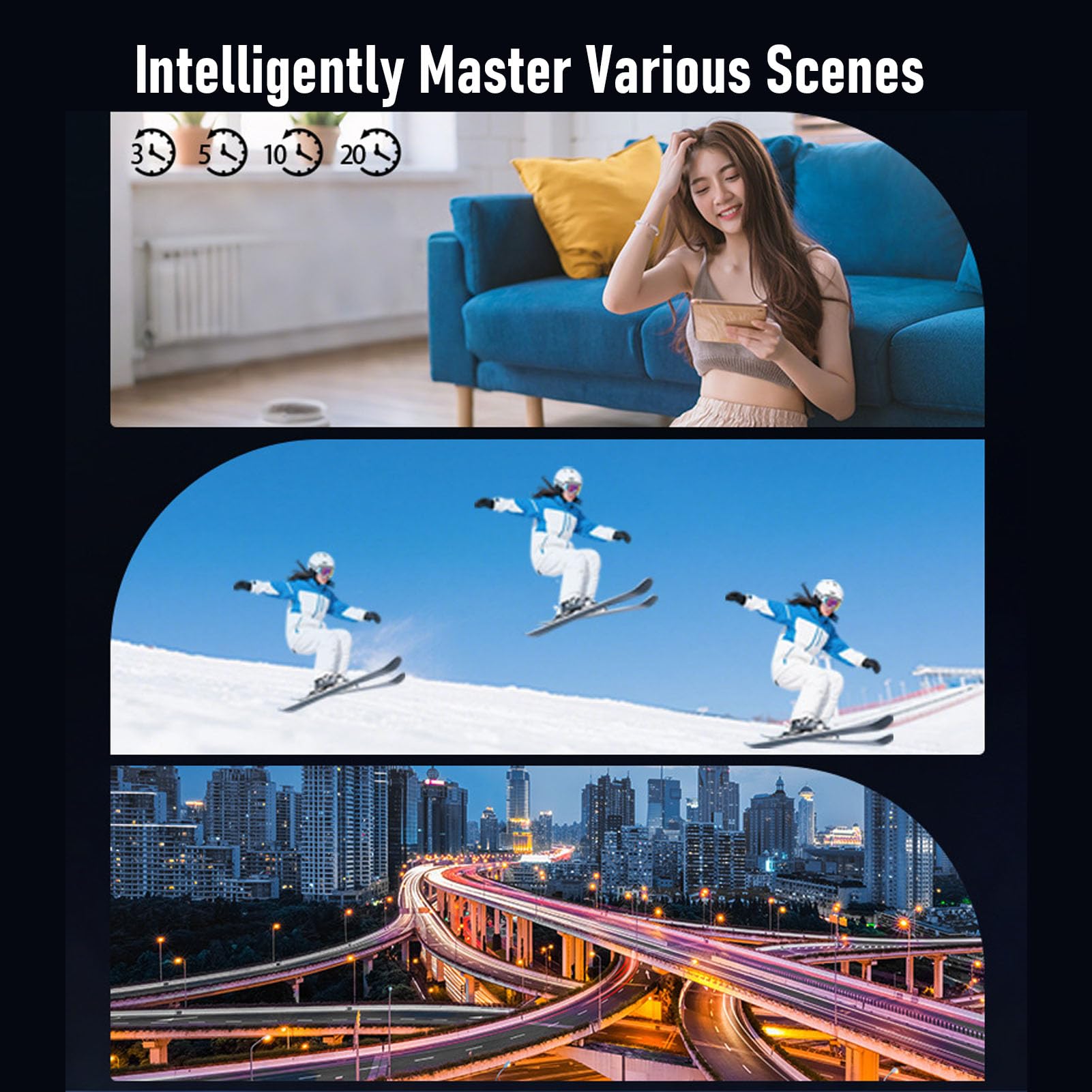 Dpofirs Fotocamera Digitale 4K, Fotocamera Mirrorless WiFi con Zoom 18X con Schermo Ribaltabile da 3 Pollici, Videocamera retrò da 75 MP Versatile per Ritratti Paesaggistici da Viaggio (White)