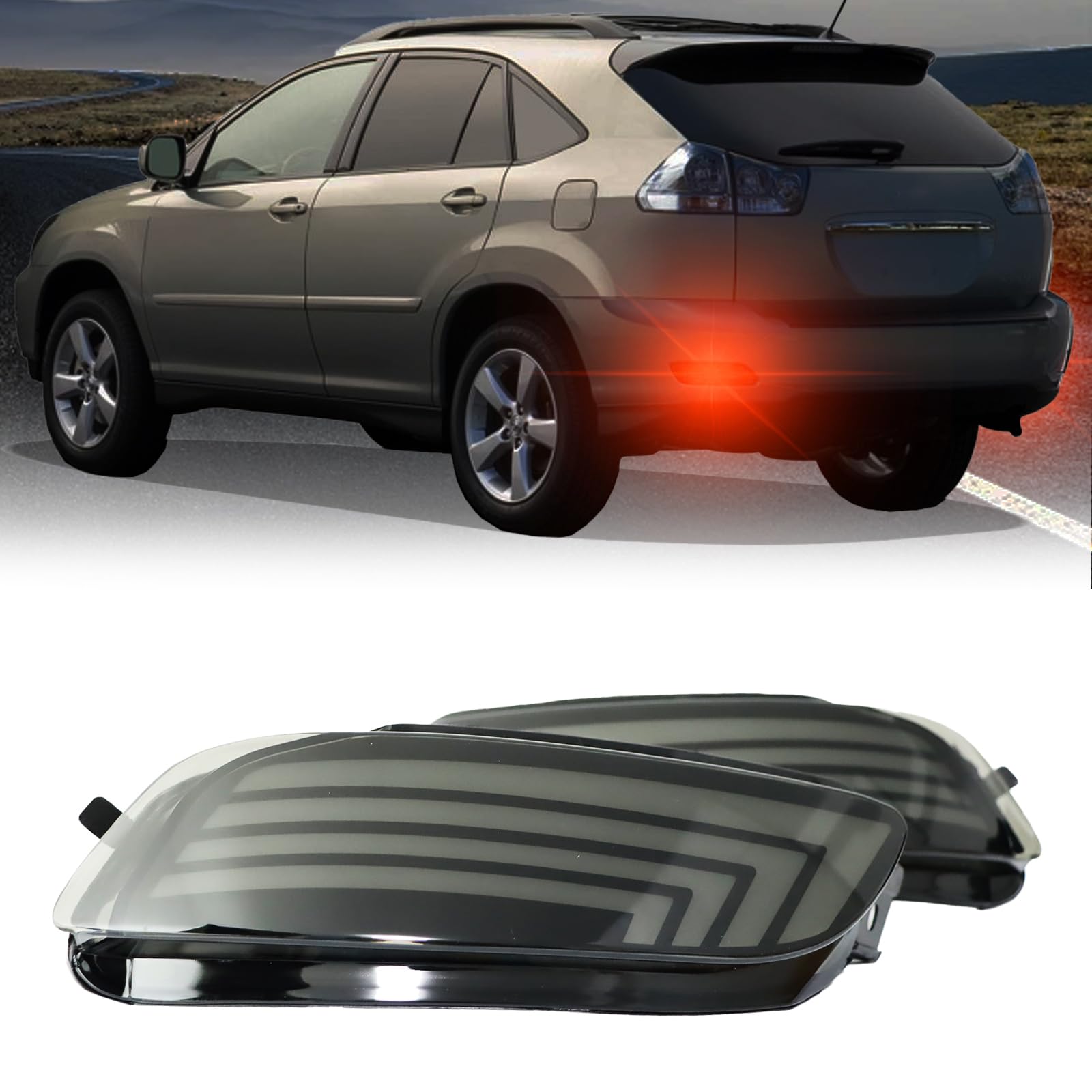 Amazon.com: PGTOPONE Upgrade LED Rear Bumper Reflectors Light Fog