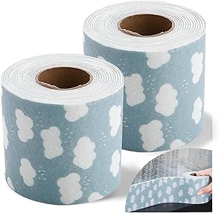 結露防止シート 2個セット 窓 結露対策 サッシ 結露吸収テープ 吸水テープ 結露 窓 結露取り貼るだけ 幅8cm×長さ280cm (ホワイトクラウド 2個セット)