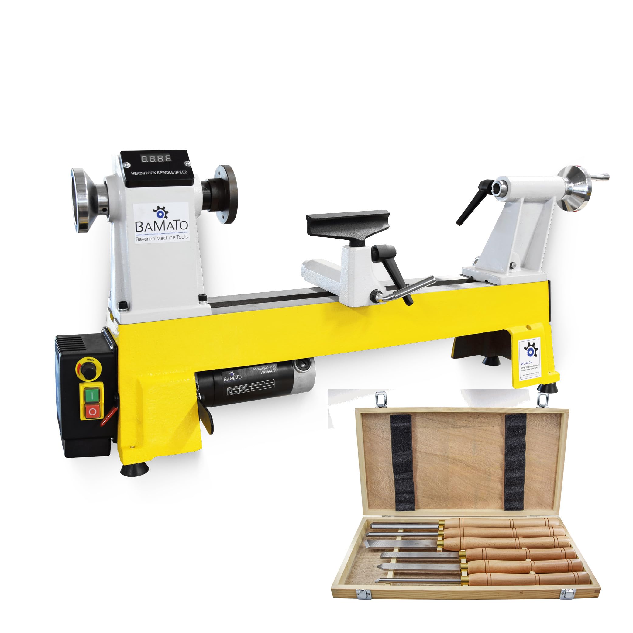 BAMATO Drechselmaschine WL-460V_SET2 Drechselbank