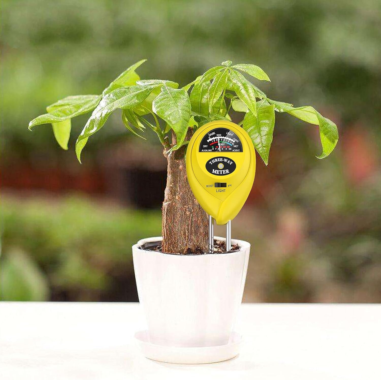 Atree Soil pH Meter, 3-in-1 Soil Tester Kits with Moisture,Light and PH Test for Garden, Farm, Lawn, Indoor & Outdoor (No Battery Needed) (Yellow) : Patio, Lawn & Garden