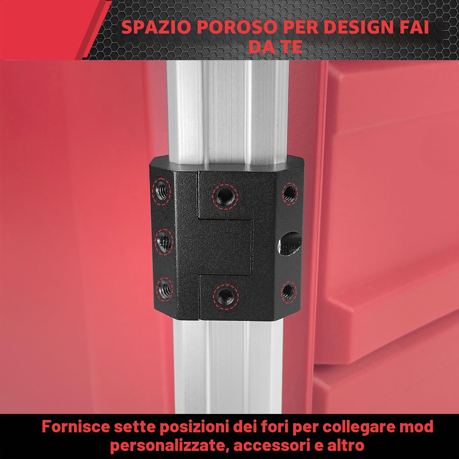 Clip per guida compatibile con binari Milwaukee Packout, adattatore universale per binario Packout, montaggi laterali sull'angolo della guida