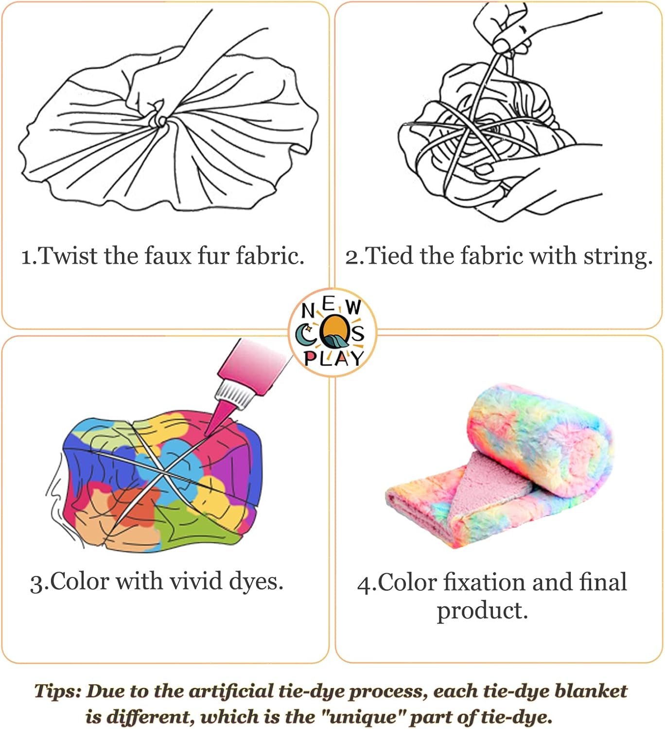 NEWCOSPLAY Super Soft Faux Fur Throw Blanket for Couch Dark Rainbow Sherpa Fuzzy Plush Warm Blanket for Sofa Bed (Dark Rainbow, Throw(40"x50")) - Image 6