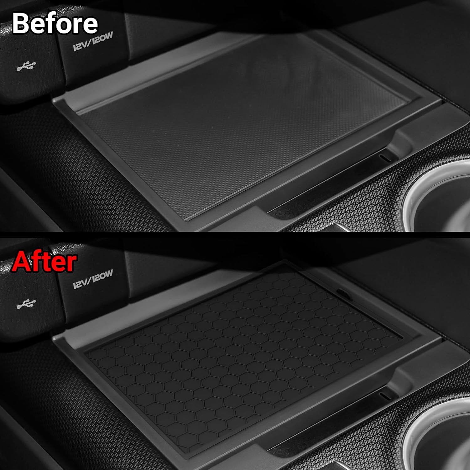 Silicone Non-Slip Center Console Liner Organizer Mats Pad for Toyota Camry 2018 2019 2020 2021 2022 2023 2024 Interior Trim Accessories