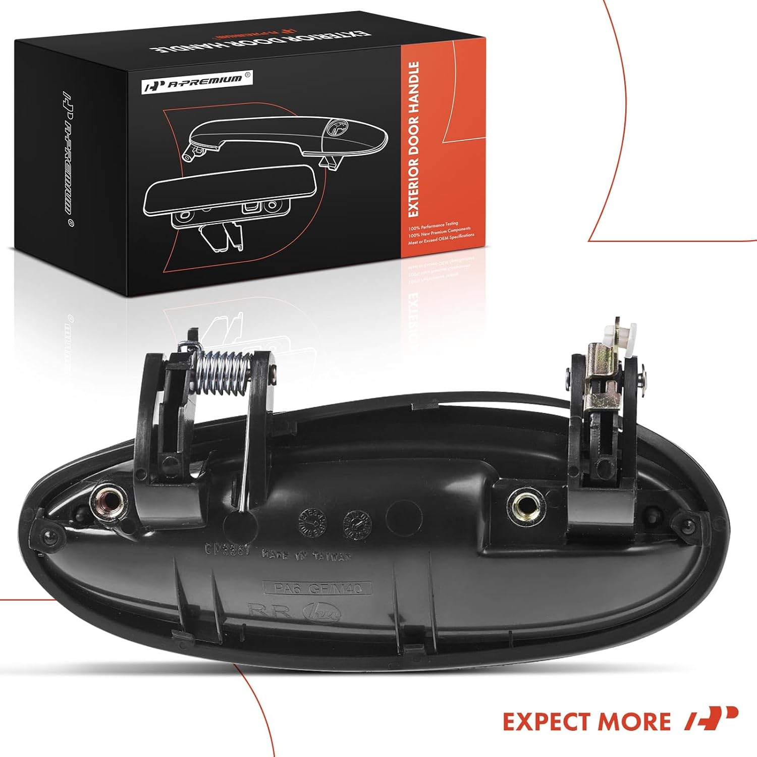 A-Premium Front or Rear Right Passenger Side Exterior Door Handle Compatible with Chevrolet Impala 2000-2005, Monte Carlo 2004-2005 & Buick Regal 2003-2004, Century & Pontiac Grand Prix, Smooth Black