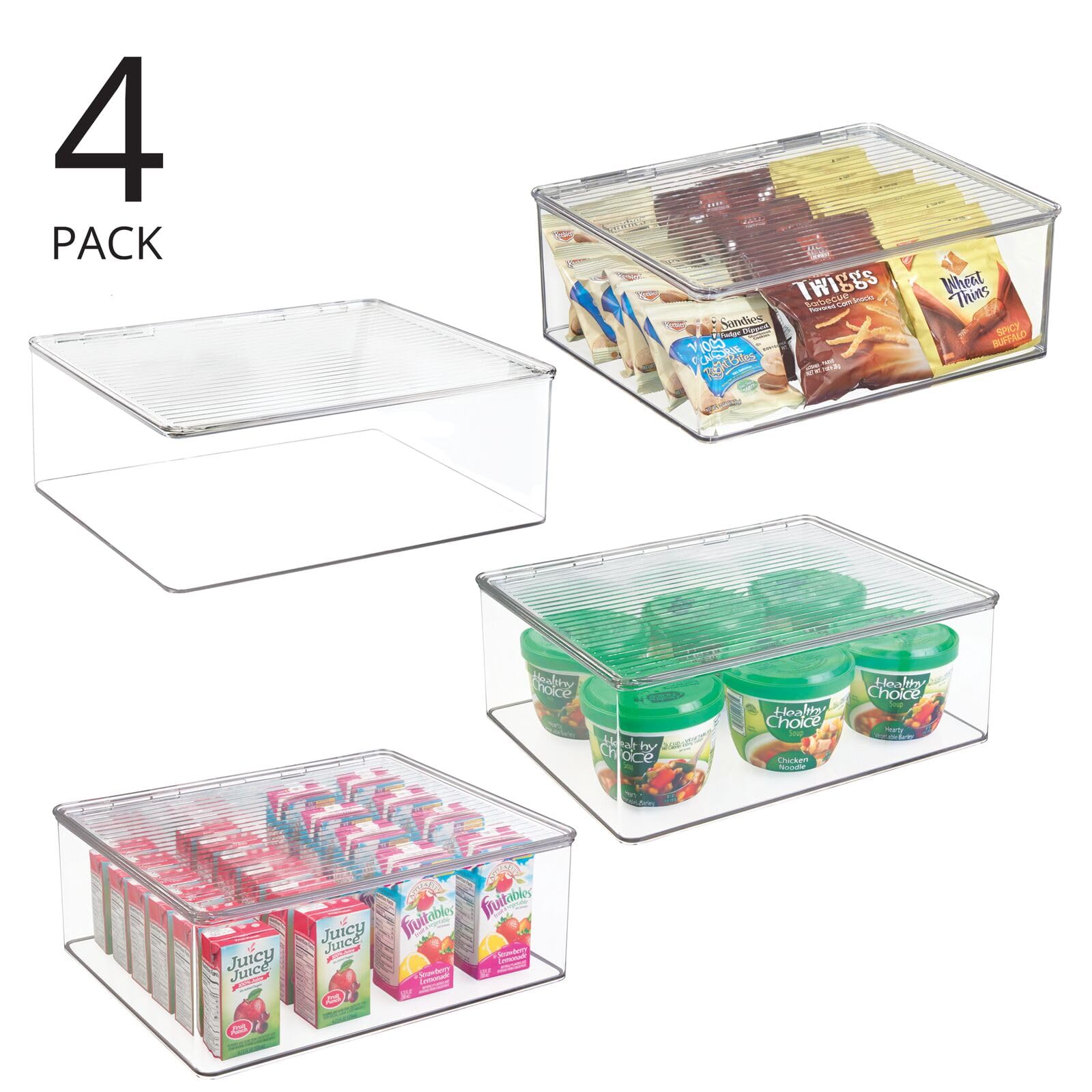 MDesign Frischhaltedosen – 4er Set, Luftdicht & BPA-frei | Vorratsdosen Für Küche, Kaffee, Müsli, Transparent