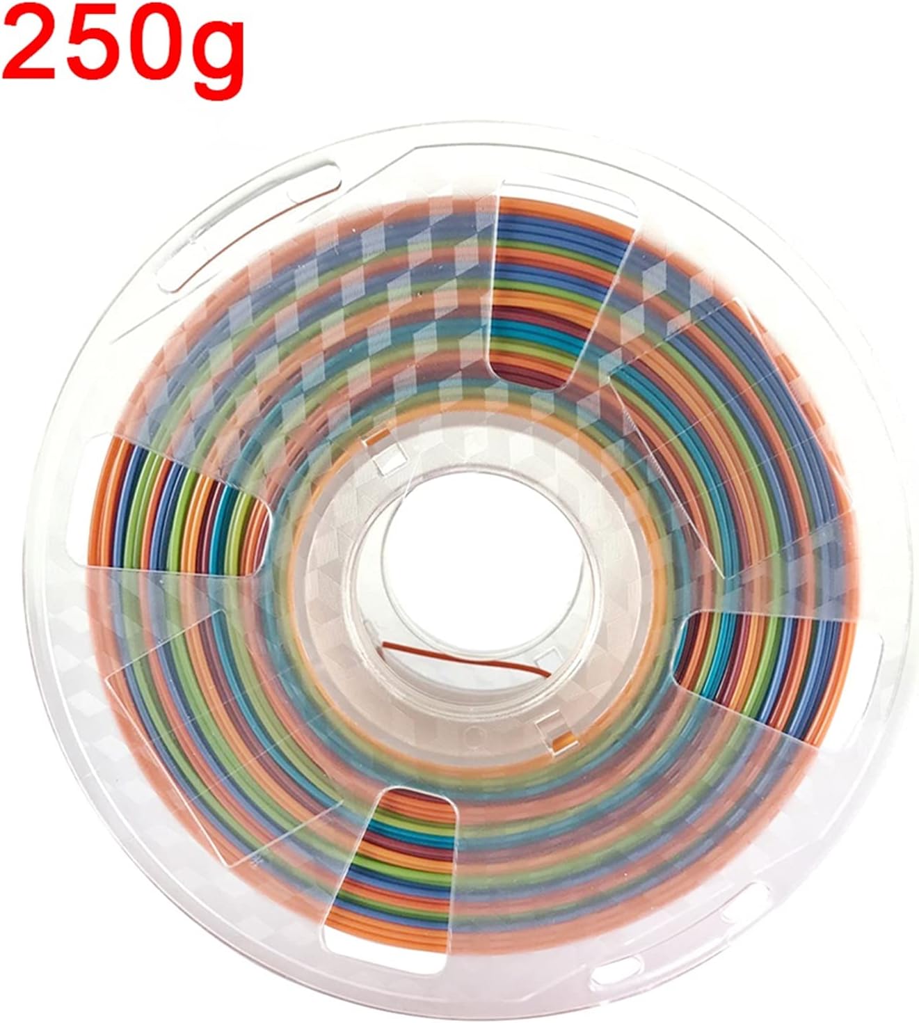 1.75mm PLA Rainbow 3D Printer Filament Sublimation Peacock Color 3D Printing Materials 1kg/500g/250g Plastic Polychrome Filament (Color : 1a Rainbow PLA 250g)