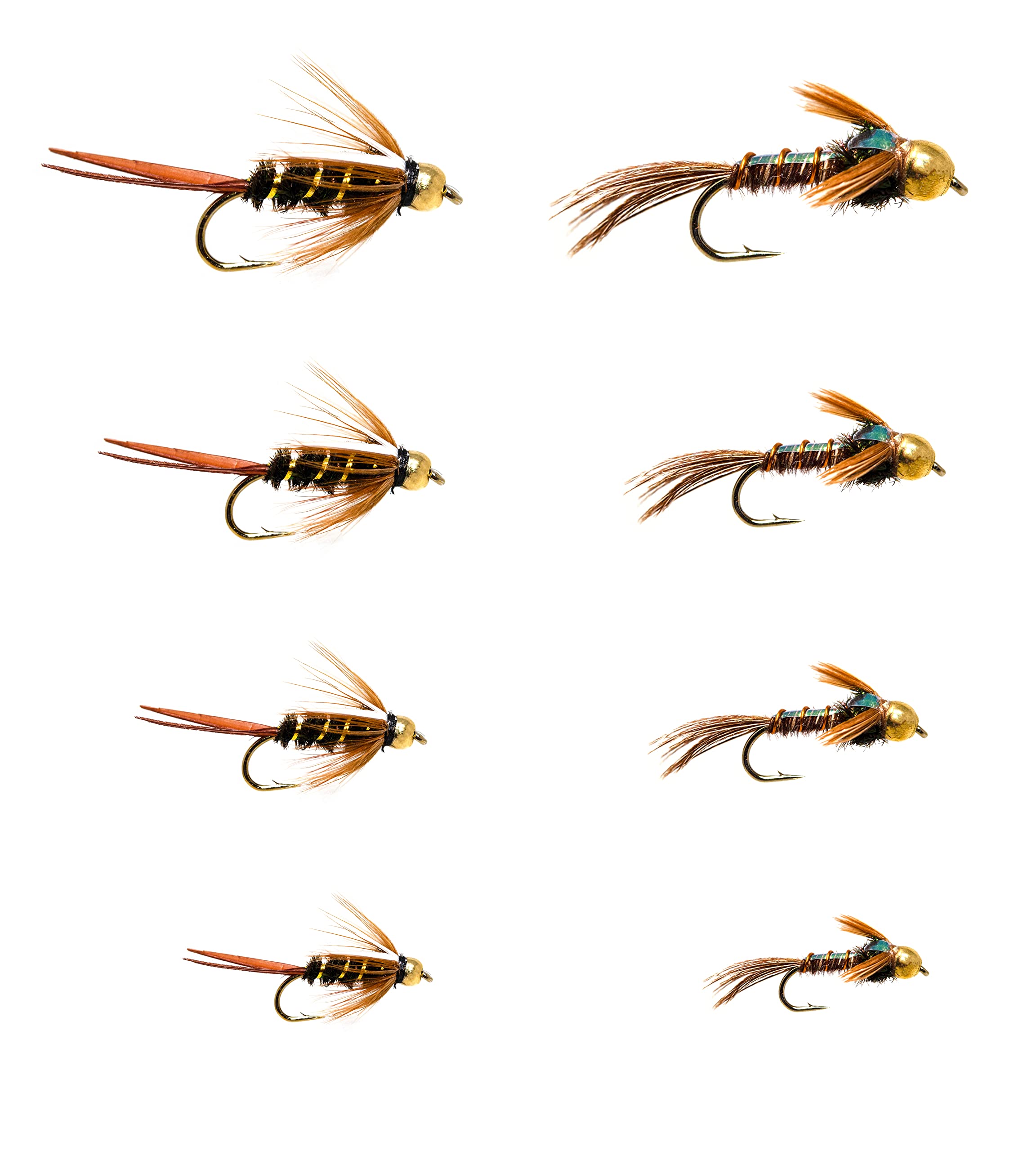 Essential Fly Fishing Flies Assortment | Dry, Wet, Nymphs, Streamers, Caddis, Hopper | Trout, Bass, Steelhead Fishing Lure Set