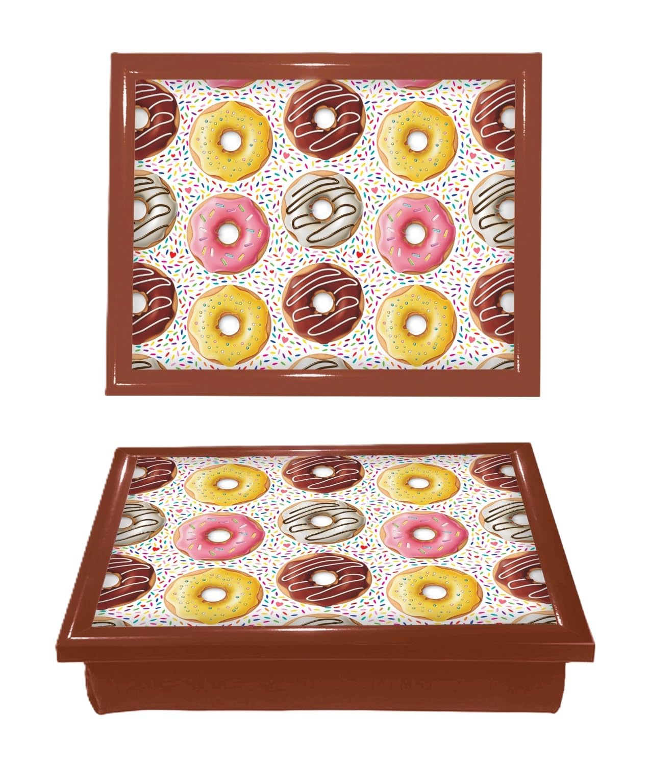 Lap Tray Serving Bean Bag TV Bed Soft Cushion Padded - Yummy Donuts Children Kids