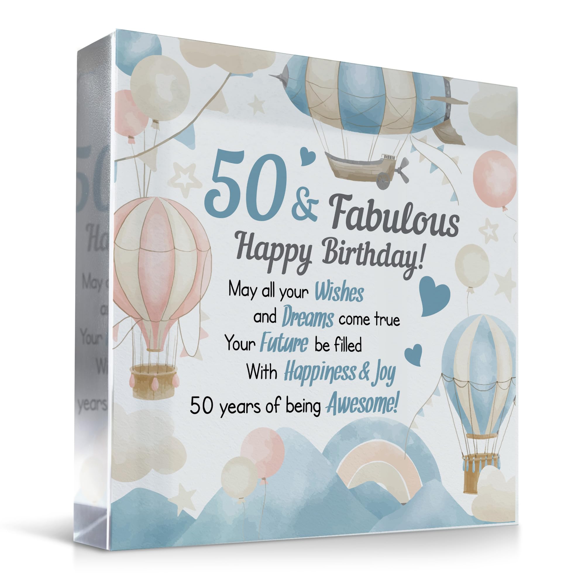 Red Ocean 50th Birthday Gift For Women Her, 50 Years Old Today, 50th Birthday Gift For Friends, Happy Gifts Sister Friend Daughter, Fifty Years Gifts, 50 Old