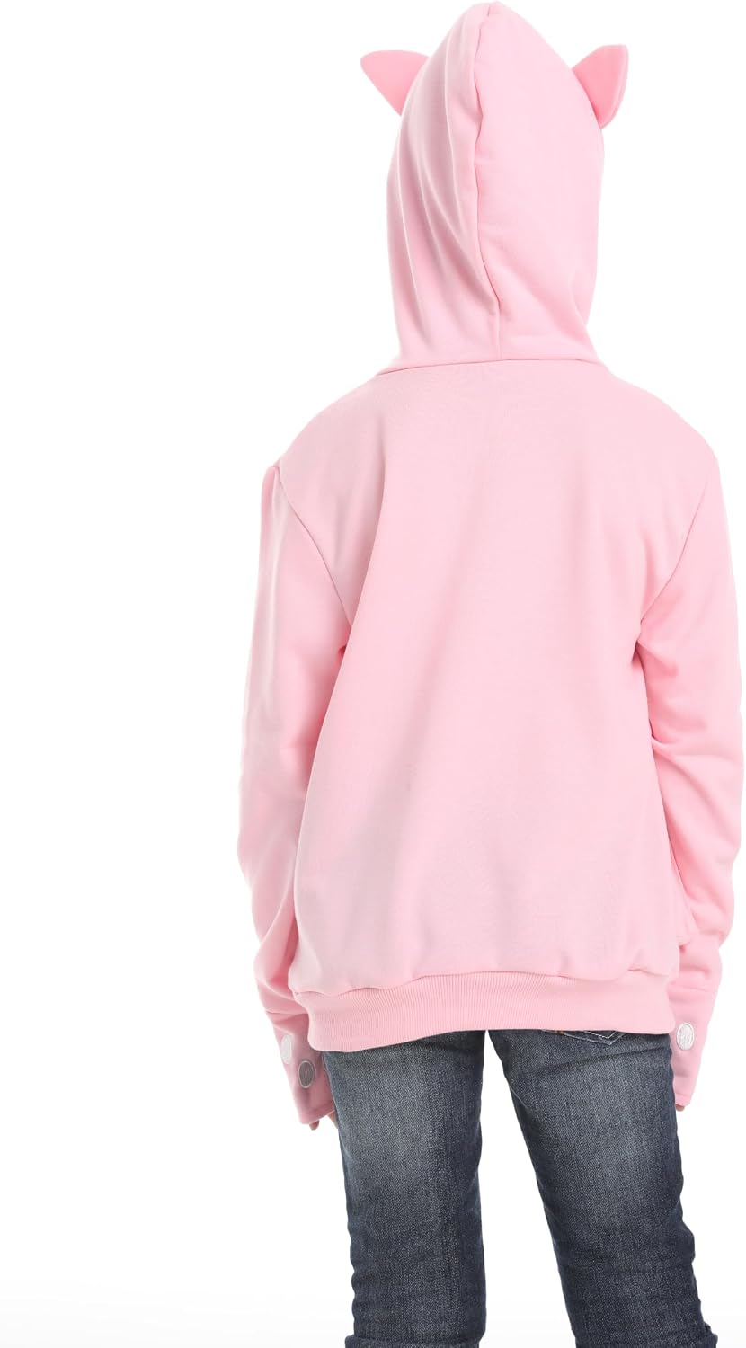 ALYC Boys Girls Hoodies - Pet Holder Kitten Puppy Carriers Pullover Long Sleeve Cat Ear Sweatshirt with Removable Inner Pouch