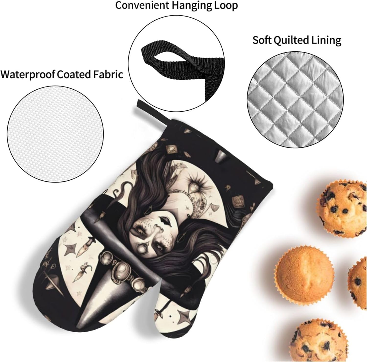 Magic Witch Witchcraft Bohemian Kitchen baking four piece set, fit for cooking and baking, oven, microwave, and outdoor barbecue