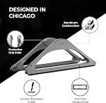 Support d'ordinateur portable vertical HumanCentric pour bureaux en gris spatial, support ajustable vertical pour ancrer Apple MacBook, MacBook Pro et autres ordinateurs portables pour organiser le travail et le bureau à domicile, prise automatique
