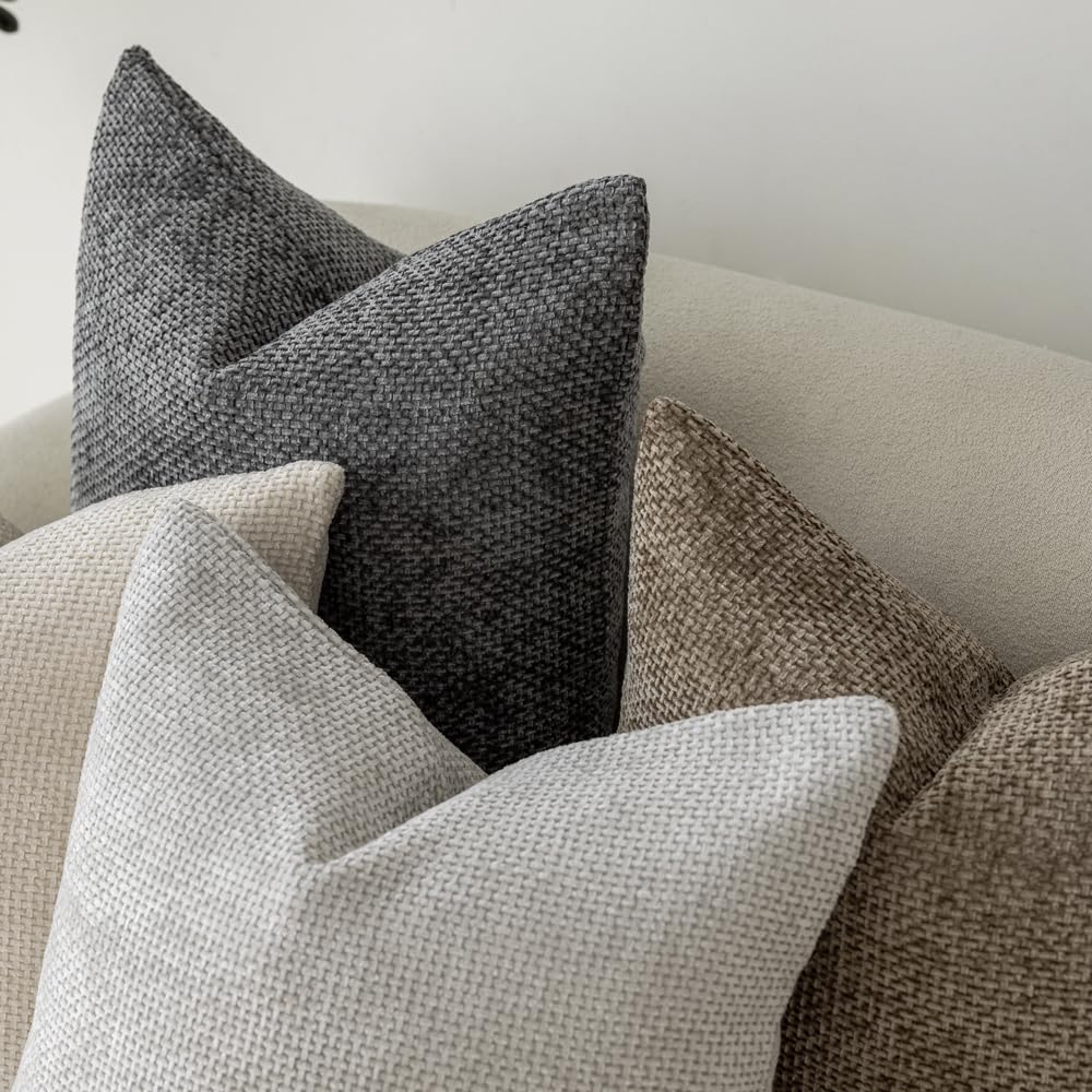 LANANAS – 2 Federe Per Cuscini Quadrati In Finta Pelliccia – Bianco Perla – 45x45 Cm – Morbide Per Divano