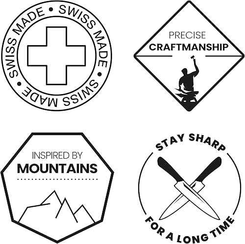 Miniatura 8 de PanoramaKnife Cuchillo de cocina  Fabricado en Suiza  Picos de Estados Unidos  Cordilleras parecidas a la hoja  Acero inoxidable quirúrgico + madera