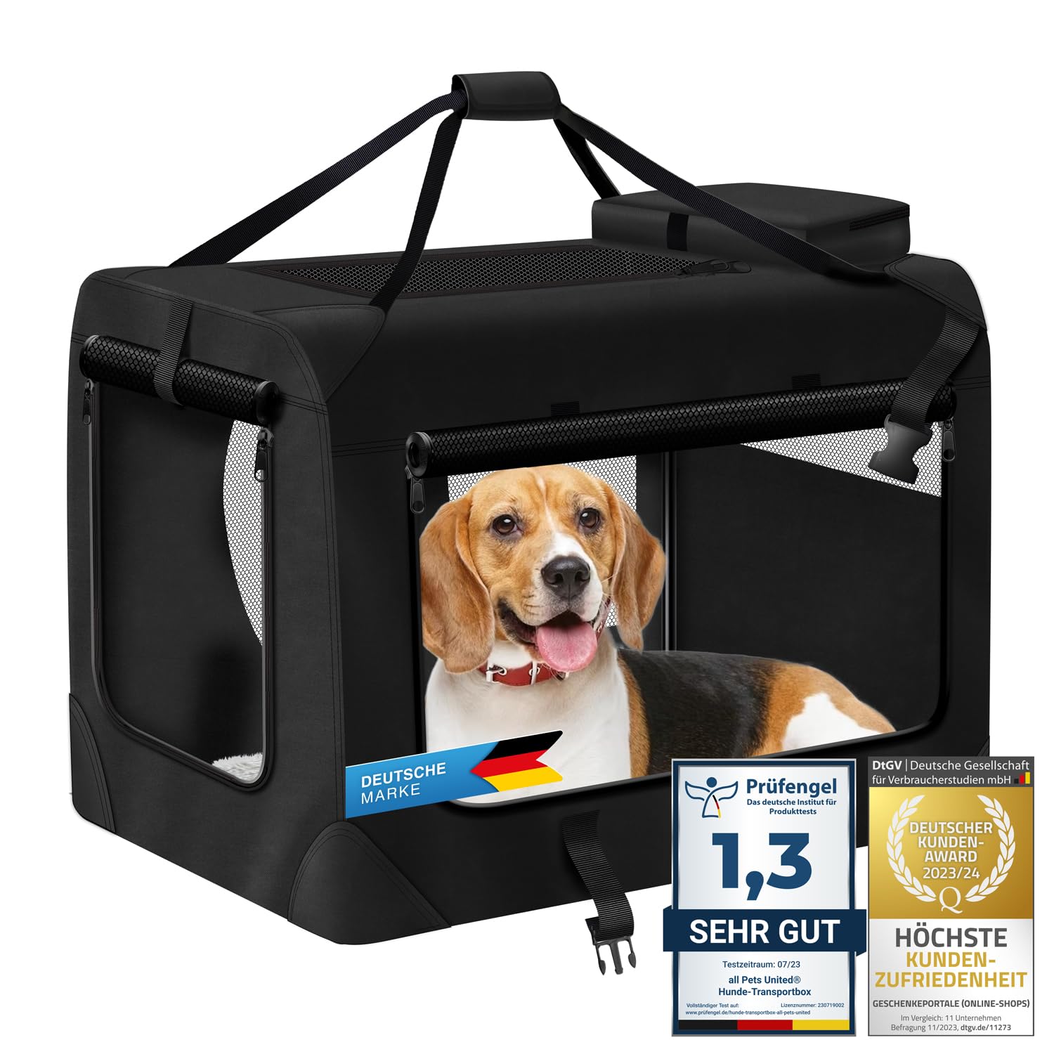 Dog Carrier Bag Foldable Transport Bag for Dogs Pet Bag Breathable and Waterproof Transport for Dogs and Cats (L - 70 x 52 x 52 cm)