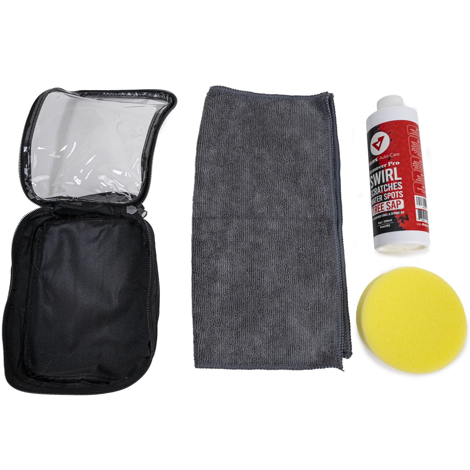 Vicrez Auto Care vac102 Remover Pro Swirl, Scratches, Water Spots, Tree Sap w/Microfiber Towel and Sponge Kit