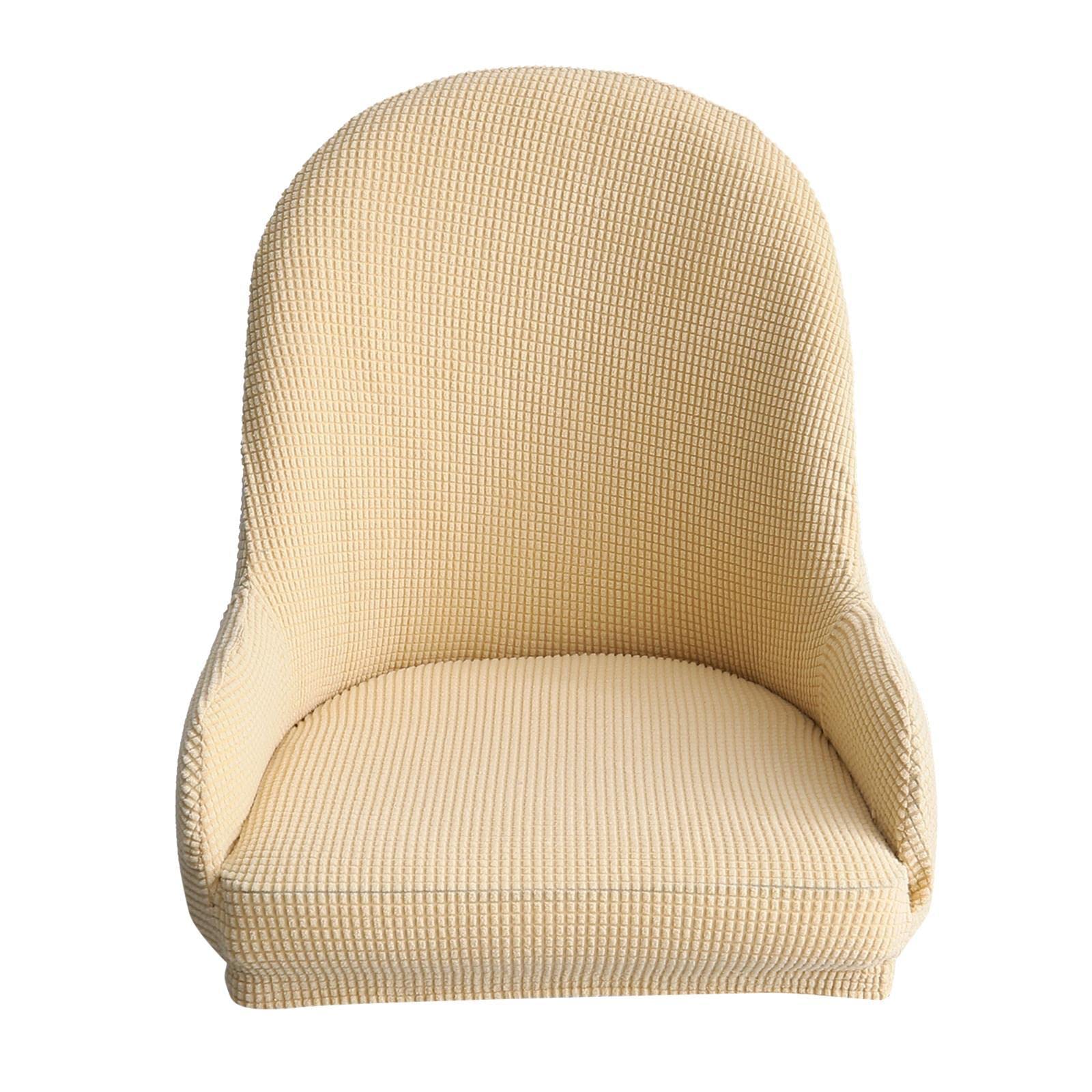 1pc Wing Back Dining Chair Cover Reusable Protector Seat Covers for Decor Gray (Beige)-image-24