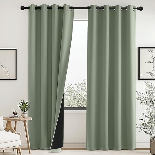 Miniatura 10 de Pony Dance - Cortinas 100% de opacidad, cortinas gruesas de doble capa con bloqueo de luz, cortinas térmicas aisladas que reducen el ruido para
