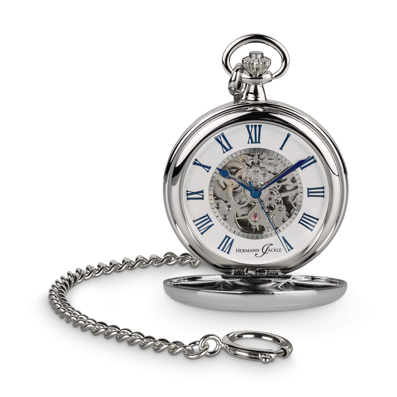 Hermann Jäckle Herren Taschenuhr Ettlingen II Skelett Handaufzug