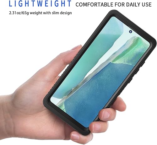 Miniatura 2 de Lanhiem Funda para Galaxy Note 20, Protector de Pantalla Integrado con Película para Huella Dactilar Funda Impermeable a Prueba de Polvo, Cubierta