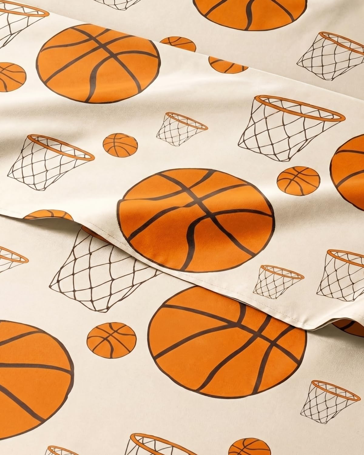 kids twin basketball hoops bed sheets - 3 piece basketball hoops sheet set