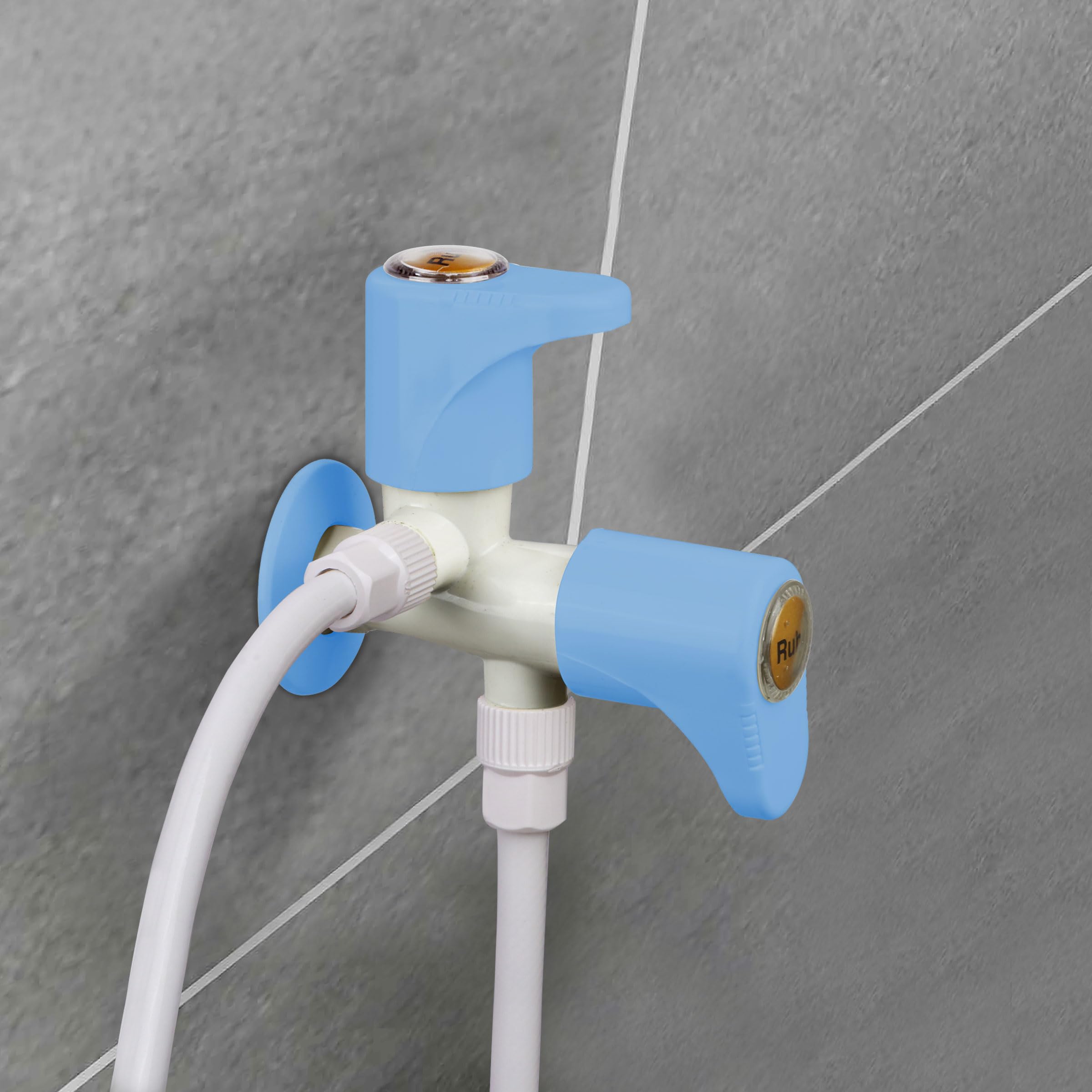 See full amazon price history chart for Ruhe® 2 Way Angle Valve PTMT Tap | PTMT/Plastic Indigo Oval Collection | 2 Way Angle Valve Faucet/Tap for Connecting Washing Machines | (White & Blue) | (Pack of 1) Ruhe® 2 Way Angle Valve PTMT Tap | PTMT/Plastic Indigo Oval Collection | 2 Way Angle Valve Faucet/Tap for Connecting Washing Machines | (White & Blue) | (Pack of 1) (B0CRR25Z9C) Amazon Price History, Amazon Price Tracker