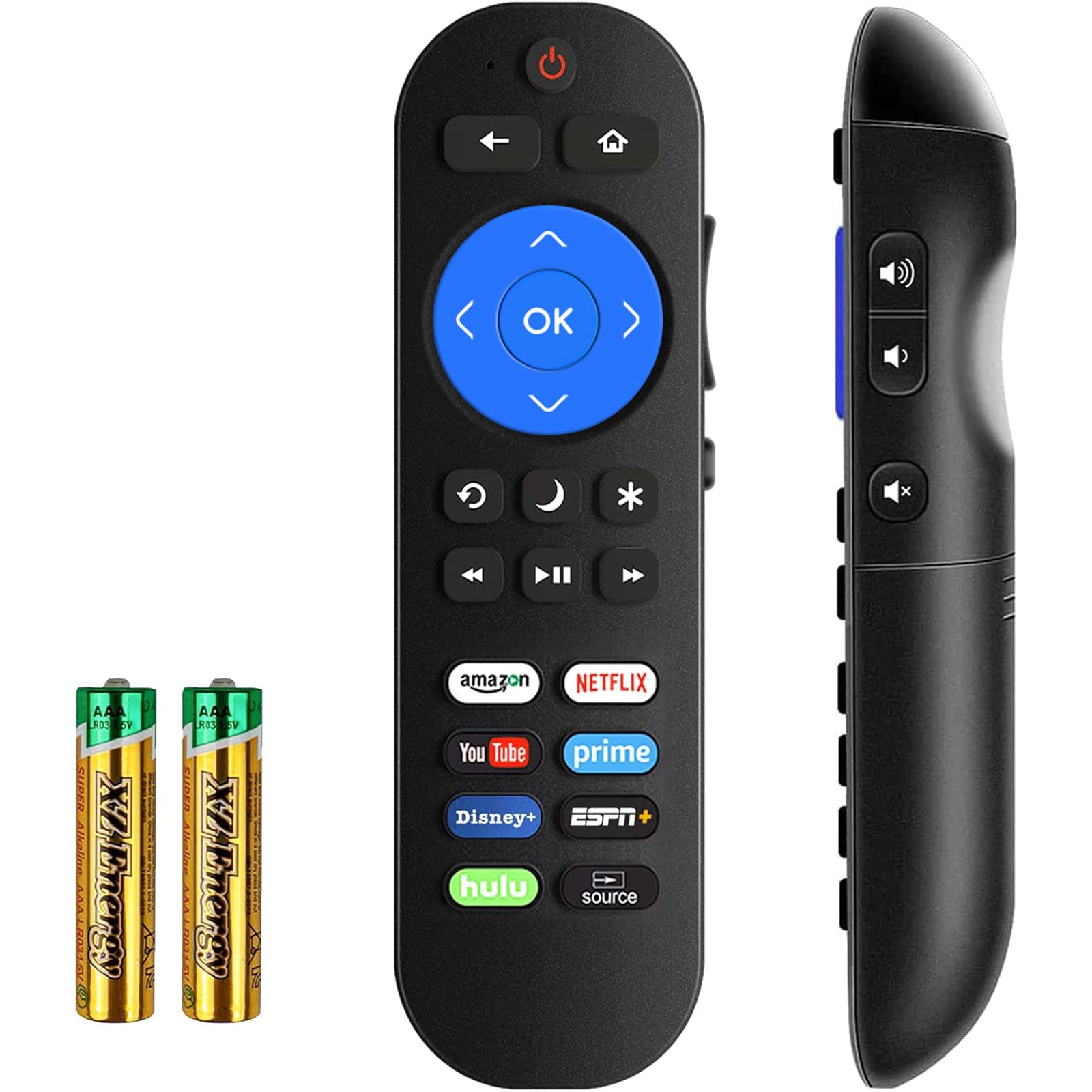 YimautRemote for Roku Players and Roku TVs, Roku 1 2 3 4, Roku Express/+, Roku Premiere/+, Roku Ultra and TCL Hisense Onn Element Sharp Philips Roku TV Not for Roku Stick