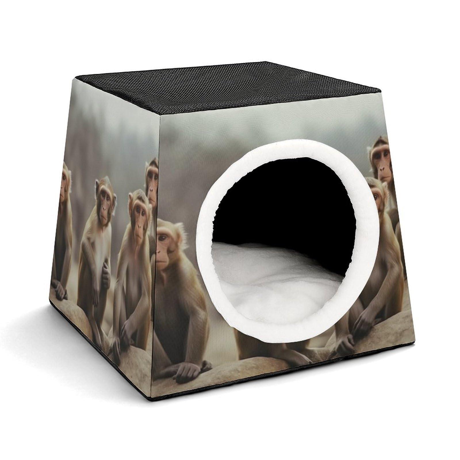 Capsule d'espace chaude et douce avec coussin rembourré pour le sommeil des chats d'intérieur