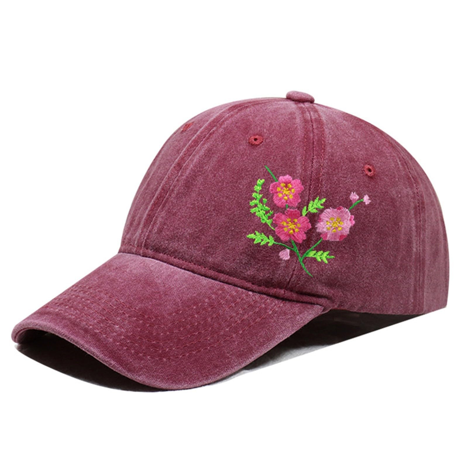 Generisch Gorra de béisbol con estampado floral bordado a mano para hombre