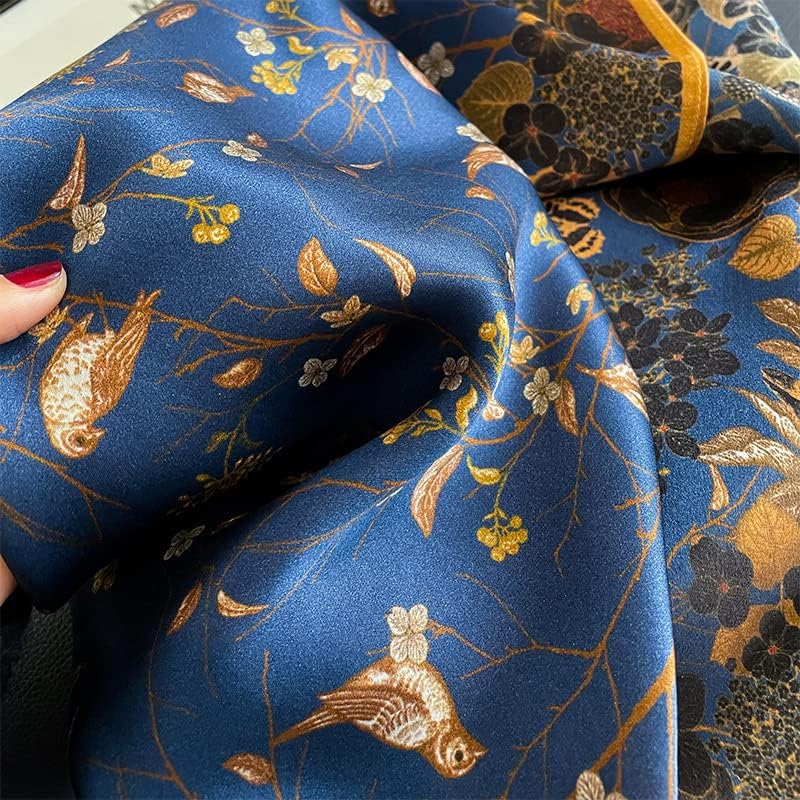 100% Mulberry Silk Scarf 25.6"x25.6" Square Women Neckerchief Headscarf - Lightweight Neck Scarf Gift Packed - Image 6