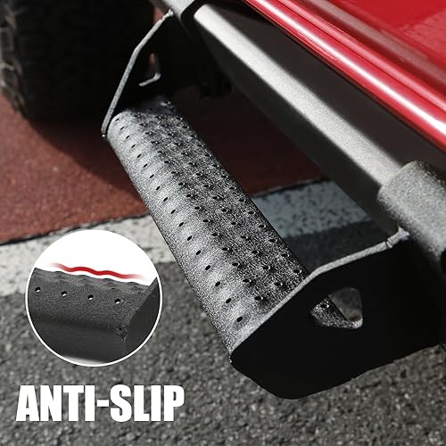 Miniatura 5 de MABETT 2 estribos laterales para Ford Bronco 2021 2022 2023 2024, barra de escalones laterales color negro Nerf Bar compatible con accesorios Bronco