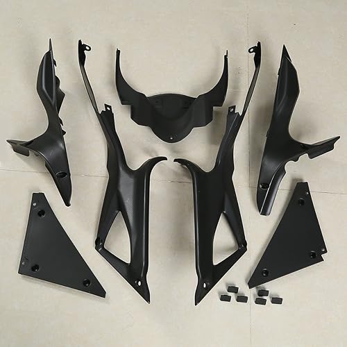 Miniatura 9 de XMT-MOTO Kit de carenado de plástico ABS para Ducati 848 1098 1198 2007 2008 2009 2010 2011 2012 (blanco sin pintar 1 juego) + parabrisas