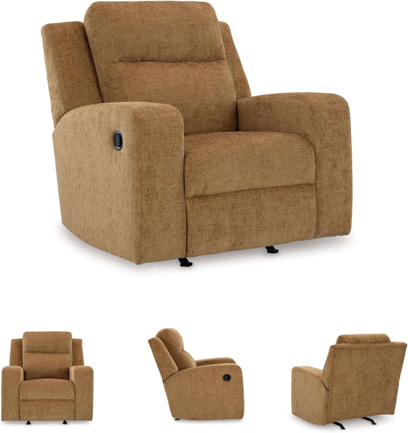 Signature Design by Ashley Kanlow Modern Manual Rocker Recliner, Light Brown