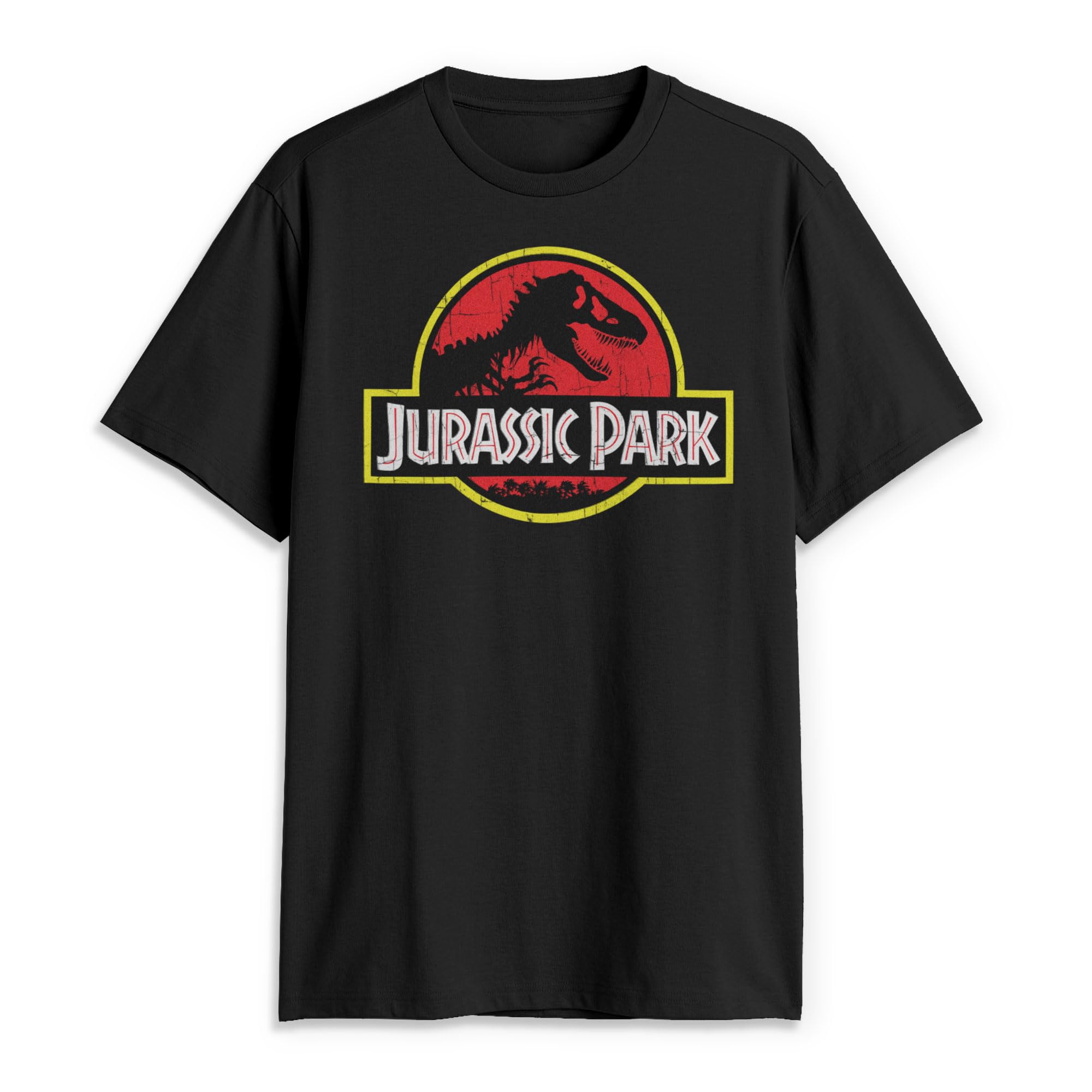 Jurassic Park Men's Classic Movie Logo T-Shirt, Black, XXXL