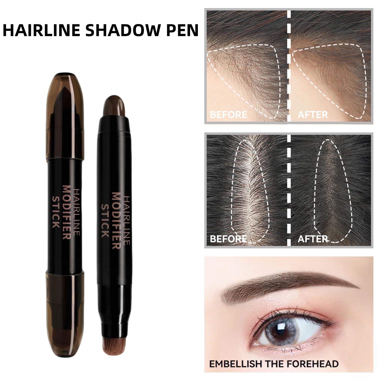 Root Cover Up Stick,Root Color Stick,Double Head Root Touch Up,Instant Grey Coverage & Hair Loss Cover,Hair Root Colour Touch Up,Root Powder Touch Up,Hairline Powder,Waterproof & Sweat-Proof(03#) - Image 4